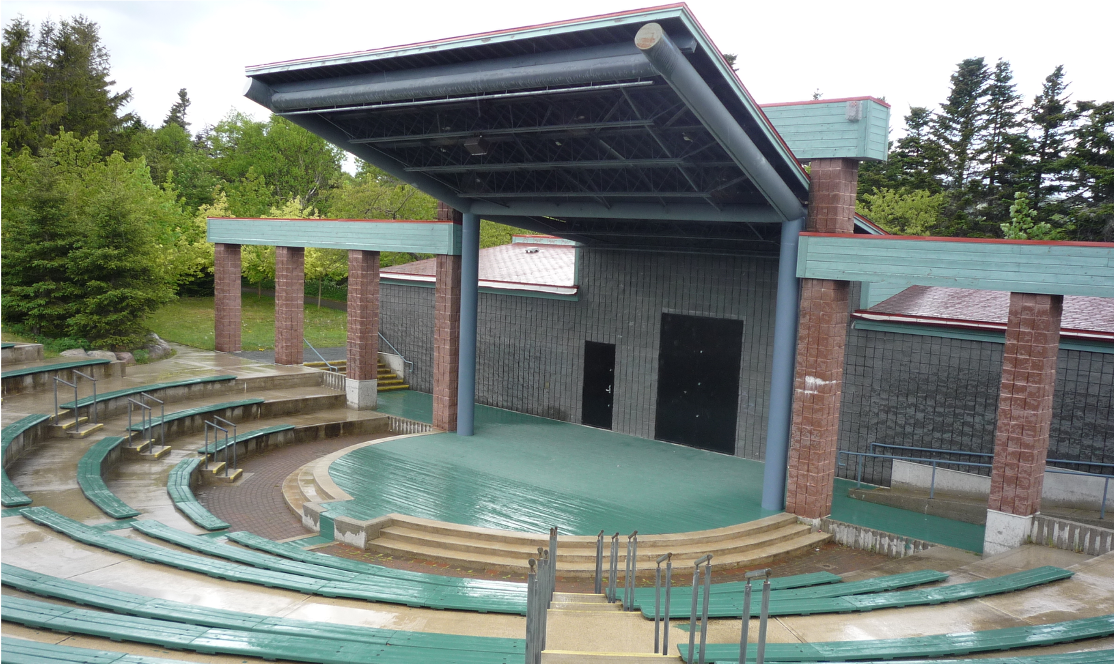 an outdoor theatre at Bowring Park