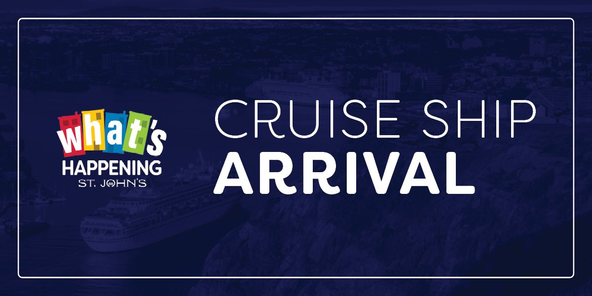 dark background with text "Cruise Ship Arrival" with the What's Happening logo
