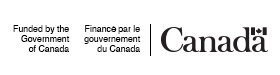 Text that says "Funded by the Government of Canada" and the Government of Canada logo.