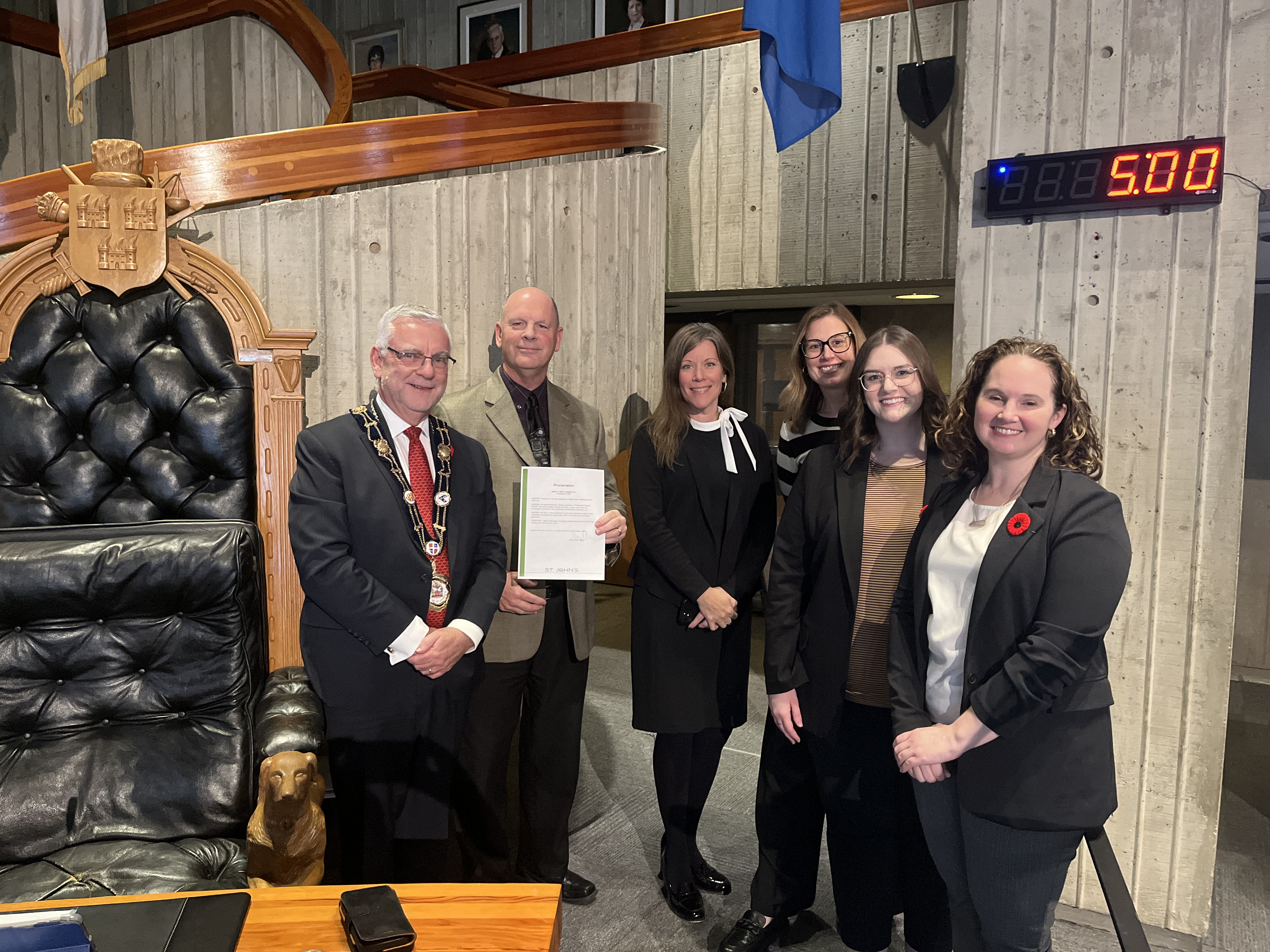  Mayor Breen with members of the City's Planning and Development team Ken O'Brien, Lindsay Lyghtle Brushett, Lindsay Church, Faith Ford and Ann Marie Cashin