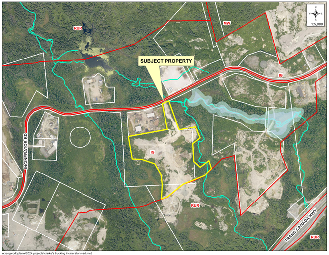 Map of a property with a yellow border around it