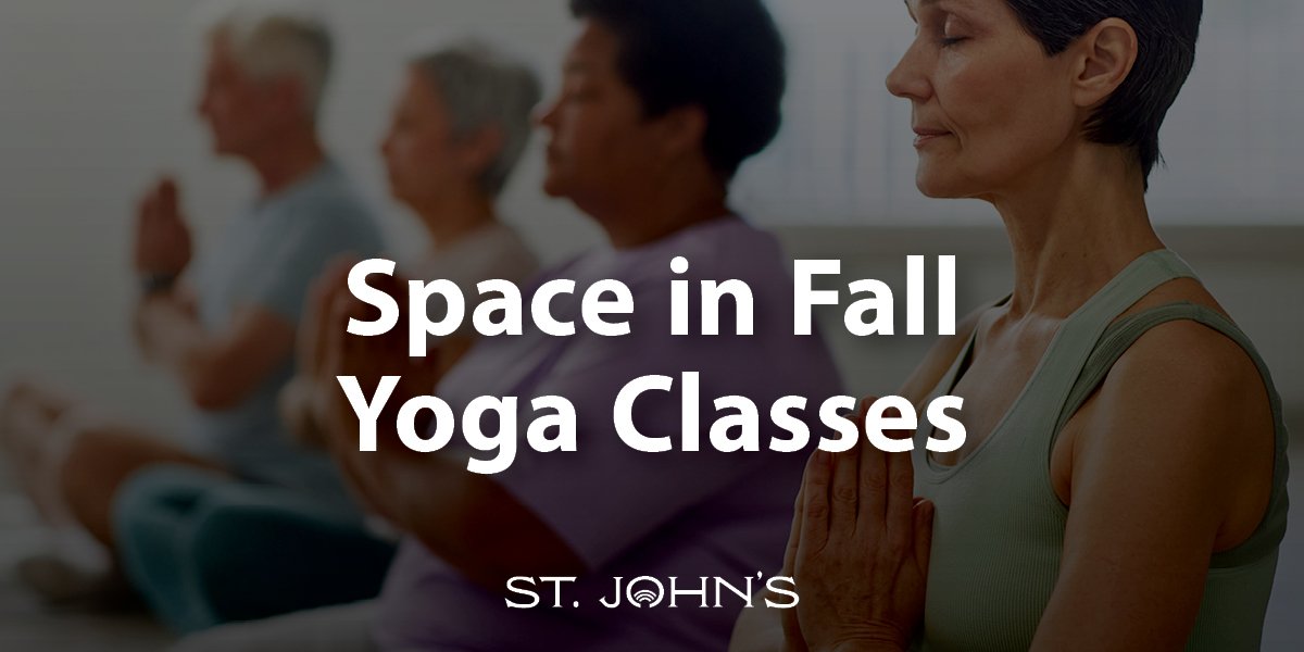 People meditating and text that says Space in Fall Yoga Classes