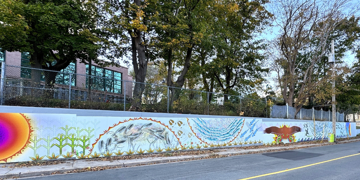 Image of the Year of the Arts Mural on Harvey Road