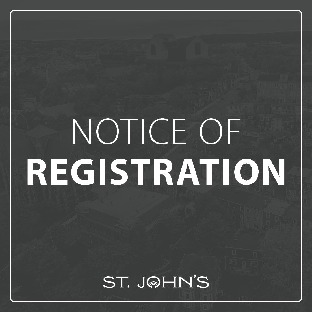 Grey background with text that says Notice of Registration
