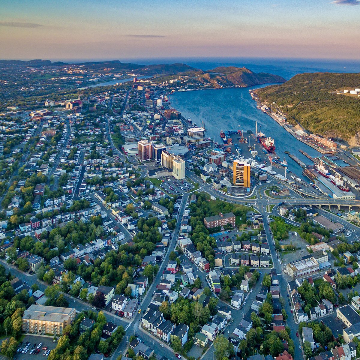 Aerial view of the City of St. John's